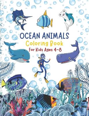 Book cover for Ocean animals coloring book