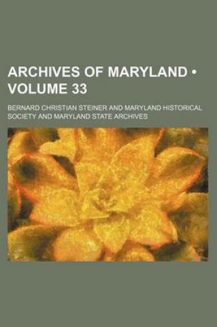 Cover of Archives of Maryland (Volume 33)