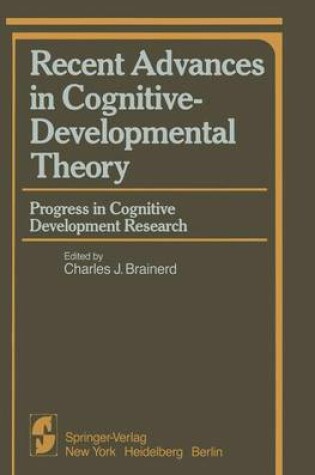 Cover of Recent Advances in Cognitive-Developmental Theory