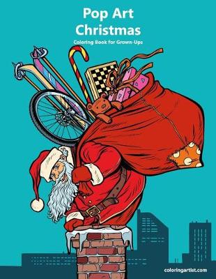 Book cover for Pop Art Christmas Coloring Book for Grown-Ups 1