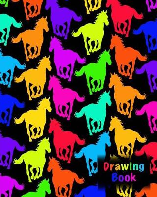 Book cover for Drawing Book (Rainbow Horse Sketchbook/Horse Drawing Book)