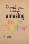 Book cover for Thank You for Being an Amazing Music Teacher