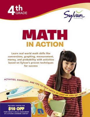 Book cover for Fourth Grade Math In Action (Sylvan Workbooks)