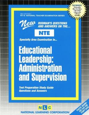 Book cover for EDUCATIONAL LEADERSHIP: ADMINISTRATION AND SUPERVISION