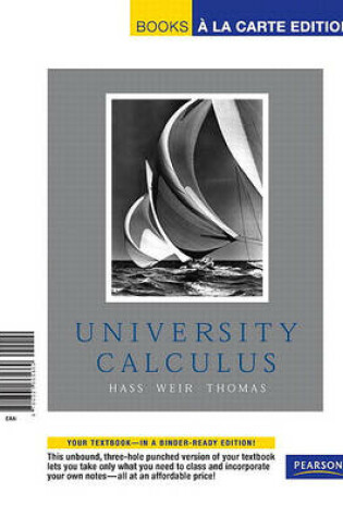 Cover of University Calculus, Books a la Carte Edition