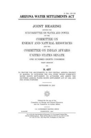 Cover of Arizona Water Settlements Act