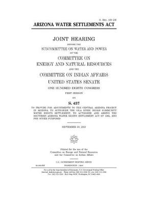 Book cover for Arizona Water Settlements Act