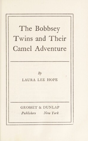 Book cover for Bobbsey Twins 00: Their Camel Adventure