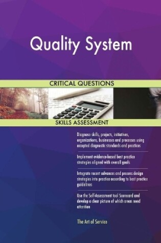 Cover of Quality System Critical Questions Skills Assessment