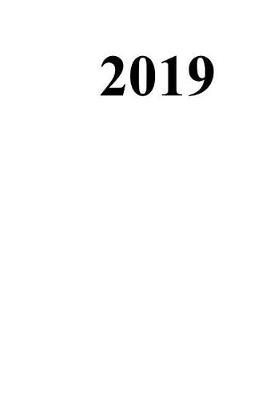 Cover of 2019 Weekly Planner White Color Simple Plain 134 Pages