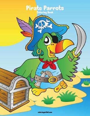 Book cover for Pirate Parrots Coloring Book 1