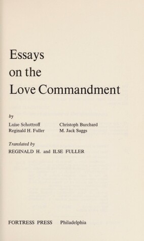 Book cover for Essays on the Love Commandment