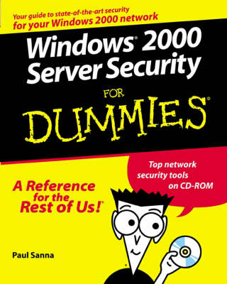 Book cover for Windows 2000 Server Security For Dummies