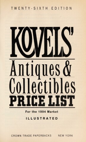 Book cover for Kovels' Antiques & Coll. Price Lis#