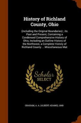 Cover of History of Richland County, Ohio