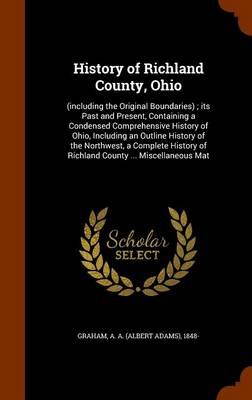 Book cover for History of Richland County, Ohio