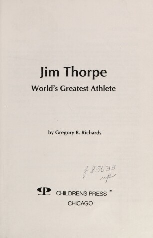 Book cover for Jim Thorpe, World's Greatest Athlete