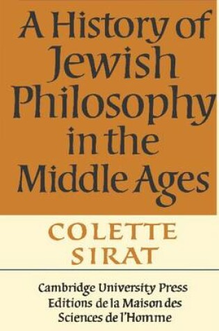 Cover of A History of Jewish Philosophy in the Middle Ages