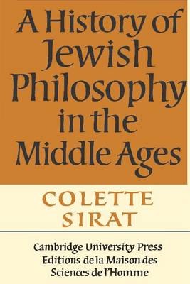 Cover of A History of Jewish Philosophy in the Middle Ages