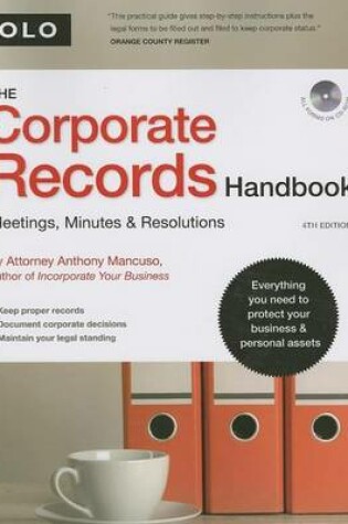 Cover of The Corporate Records Handbook