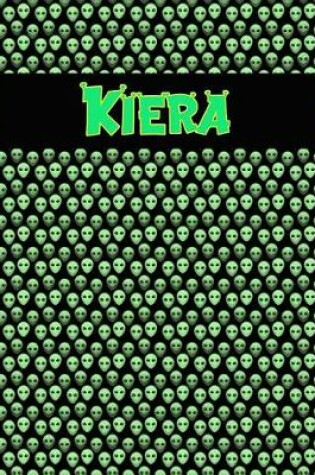 Cover of 120 Page Handwriting Practice Book with Green Alien Cover Kiera