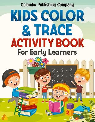 Book cover for KIDS COLOR & TRACE activity book For Early Learners
