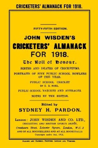 Cover of Wisden Cricketers' Almanack 1918