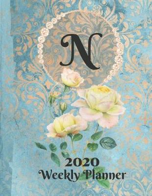 Book cover for Plan On It Large Print 2020 Weekly Calendar Planner 15 Months Notebook Includes Address Phone Number Pages - Monogram Letter N