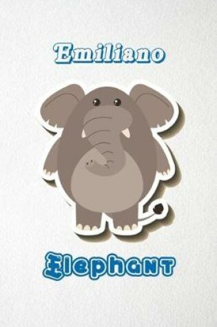 Cover of Emiliano Elephant A5 Lined Notebook 110 Pages