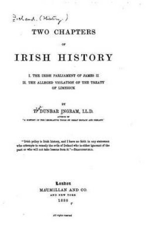 Cover of Two Chapters of Irish History
