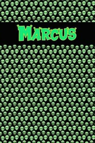 Cover of 120 Page Handwriting Practice Book with Green Alien Cover Marcus