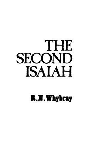 Cover of The Second Isaiah