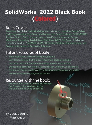 Book cover for SolidWorks 2022 Black Book (Colored)