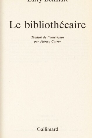 Cover of Le Bibliothecairre