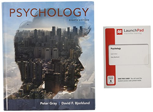 Book cover for Psychology & Launchpad for Gray's Psychology (Six Months Access)