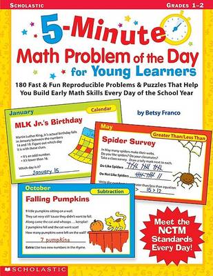 Book cover for 5-Minute Math Problem of the Day for Young Learners