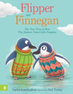 Book cover for Flipper and Finnegan - The True Story of How Tiny Jumpers Saved Little Penguins