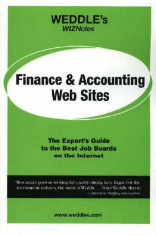 Cover of WEDDLE's WizNotes -- Finance & Accounting Web Sites