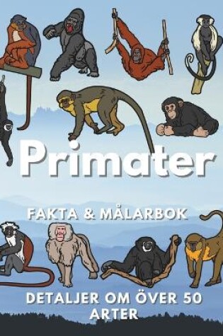 Cover of Primater fakta och målarbok