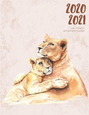 Book cover for Daily Planner 2020-2021 Watercolor Lion Cub 15 Months Gratitude Hourly Appointment Calendar