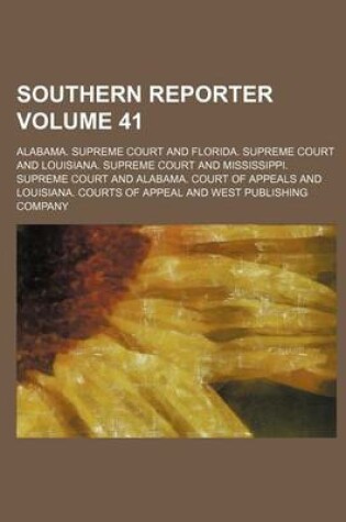 Cover of Southern Reporter Volume 41