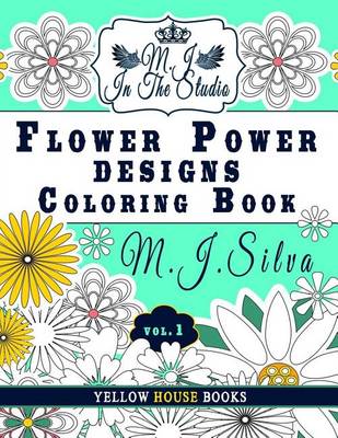 Book cover for Flower Power Designs Coloring Book