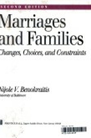 Cover of Marriages and Families