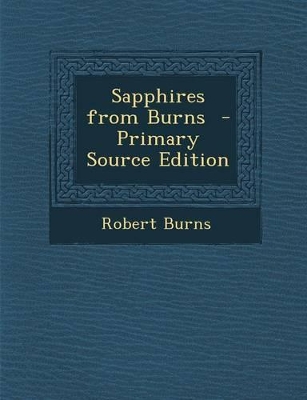 Book cover for Sapphires from Burns