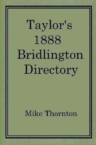 Cover of Taylor's 1888 Bridlington Directory