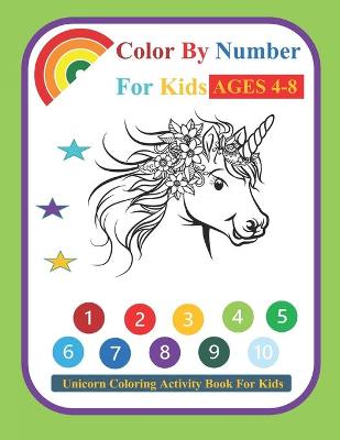 Book cover for Color by numbers for kids ages 4-8