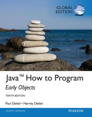 Book cover for Java How To Program (early objects), OLP with eText, Global Edition