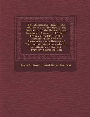 Book cover for The Statesman's Manual