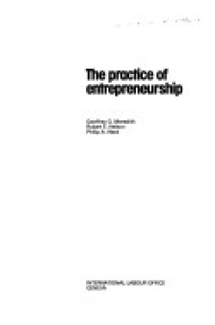 Cover of The Practice of Entrepreneurship