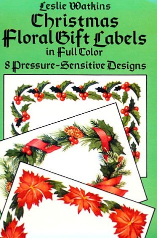 Book cover for Christmas Floral Gift Labels in Full Colour